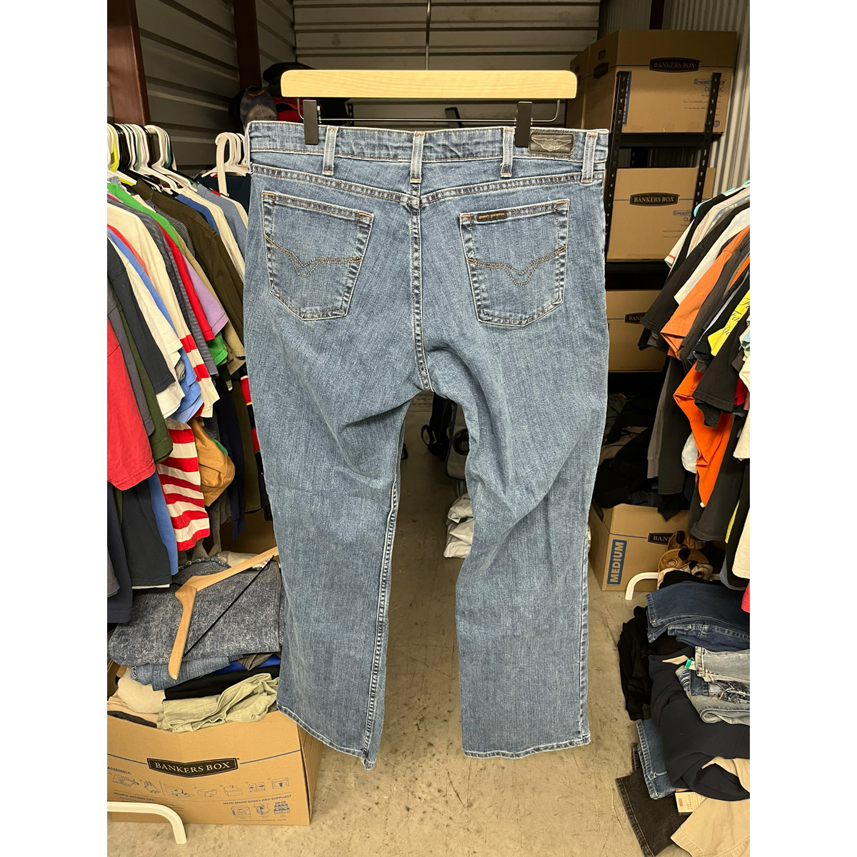 Harley-Davidson Womens Bootcut Jeans Medium Wash Blue Denim Embroidered Logo 14