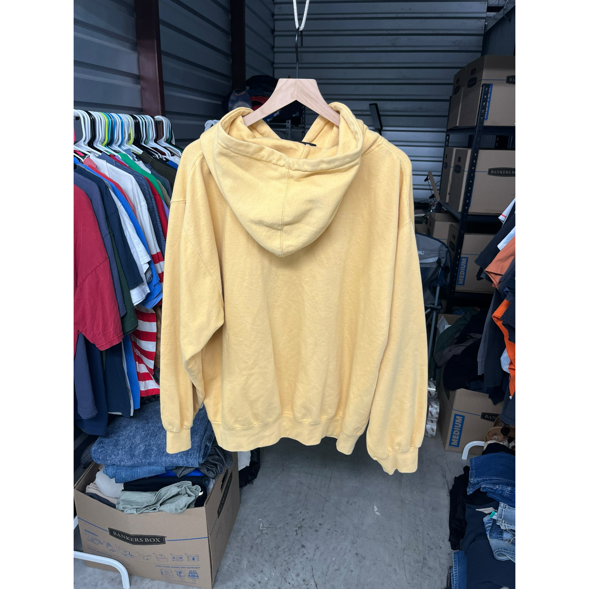 Prairie Mountain Seattle Washington Hoodie Yellow Graphic Pullover Mens XL