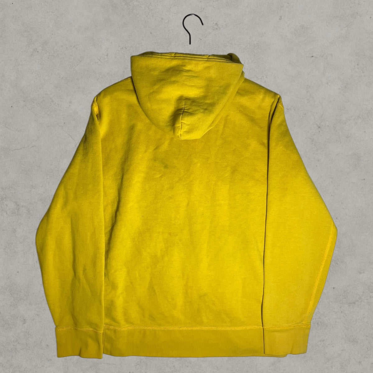 Polo Ralph Lauren Yellow Script Logo Pullover Hoodie Sweatshirt Mens Large
