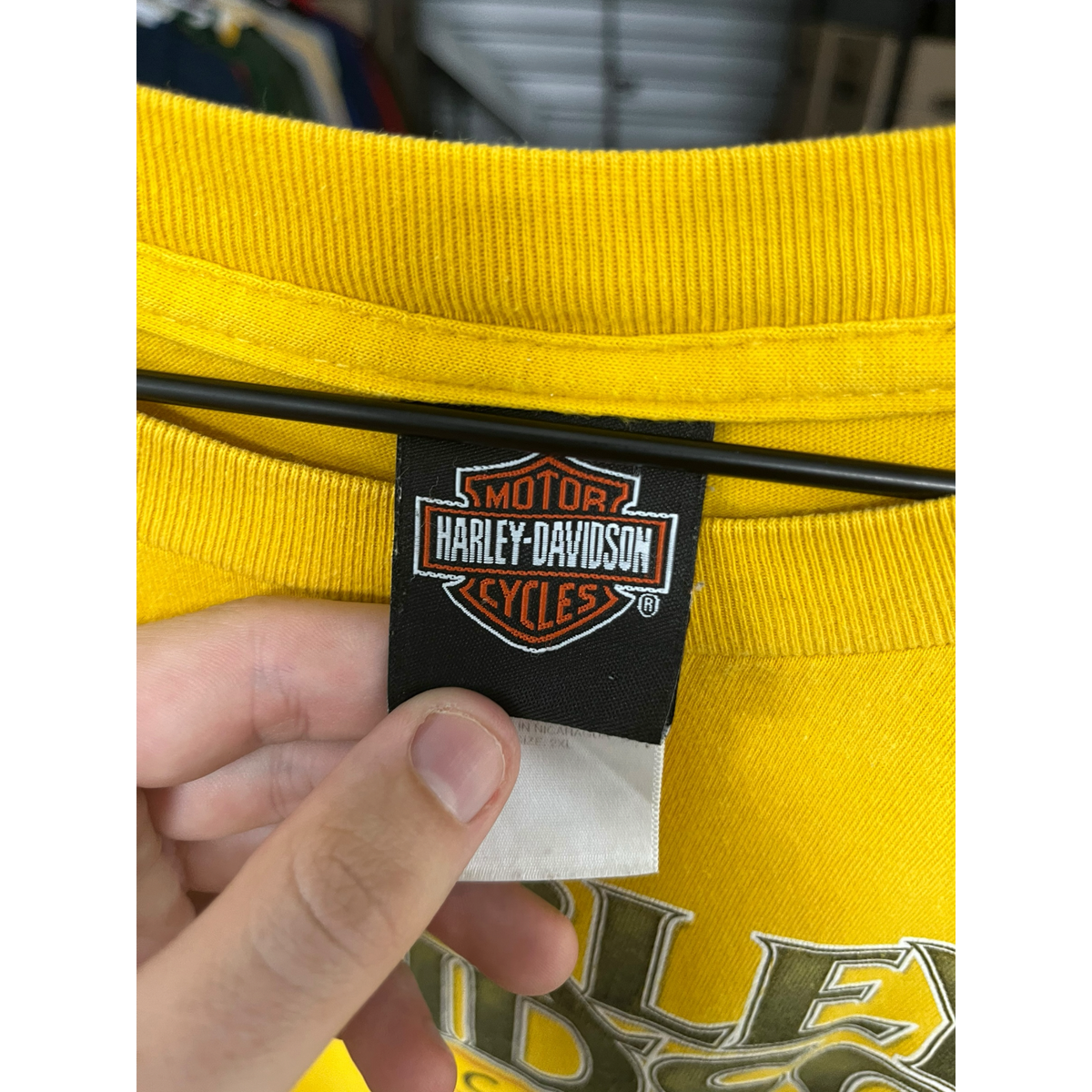 Harley-Davidson An American Classic Graphic T-Shirt Mustard Yellow Mens XL
